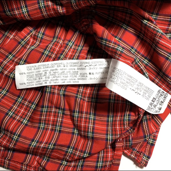 NWT Zara Red Scotch Plaid Babydoll Top Size 2-3 Years - Picture 9 of 9